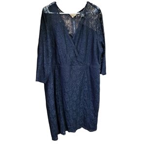 Lane bryant black lace sexy dress 28